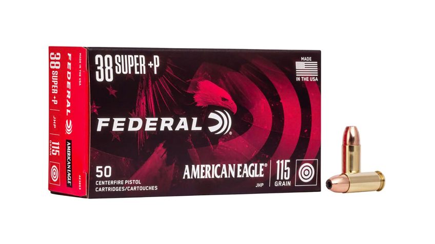 Federal AE38S3 American Eagle 38 Super +P 115 gr Jacketed Hollow Point (JHP) 50 Bx – Dirty Bird Industries
