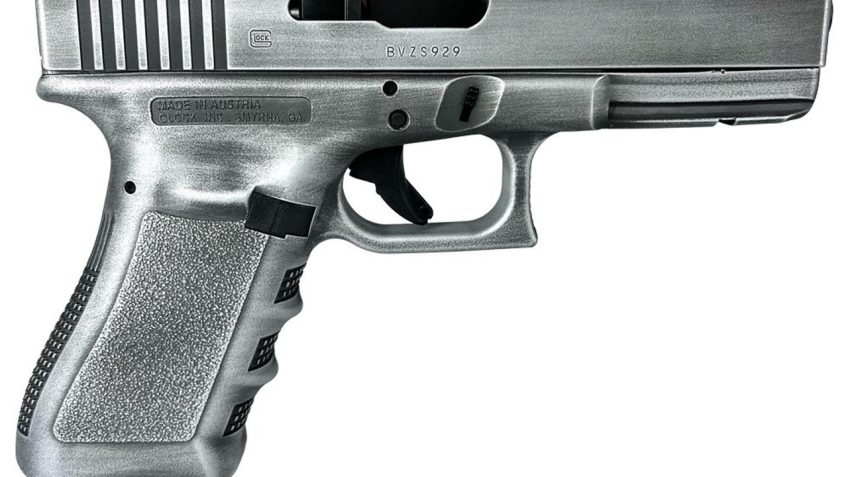 Glock 17 Gen 3 Custom “Destressed Crushed Silver” 9mm 4.49″ Barrel 17-Rounds