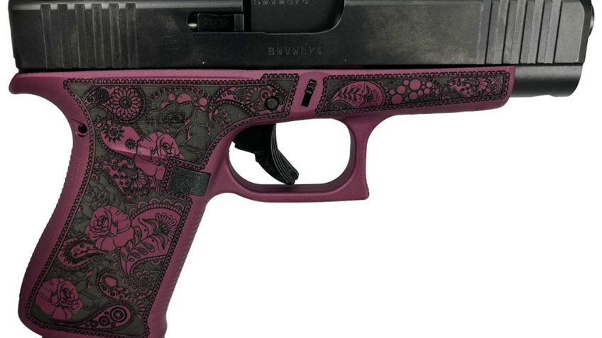Glock 48 Custom “Black Cherry Paisley Frame” 9mm 4.17″ Barrel 10-Rounds