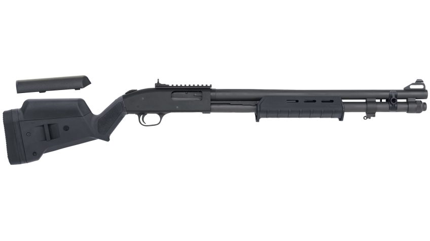 Mossberg 590 A1 Magpul Series Pump Action 12 Gauge Shotgun – Ghost Ring Sight – Black – 20″