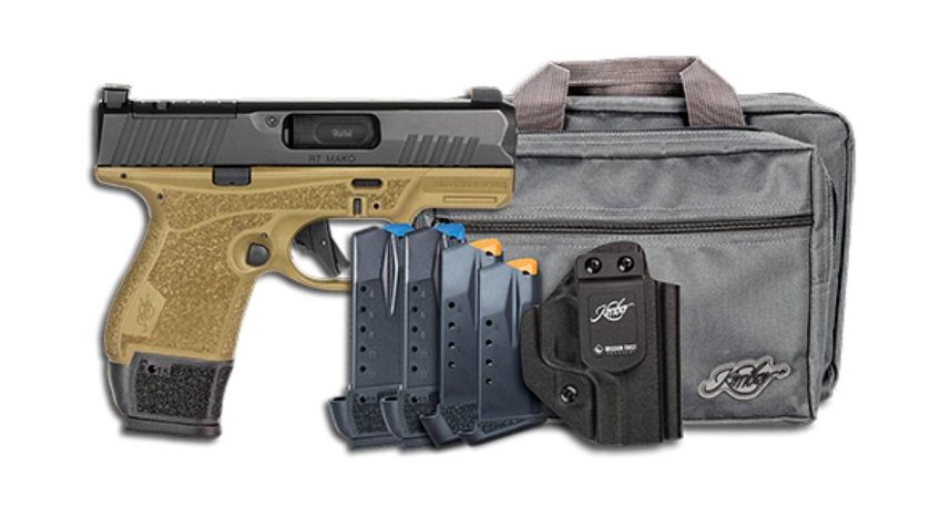 Kimber R7 Mako 9mm Bbl Optics Ready FDE Pistol w/Mission First Tactical Holster, Kimber Range Bag, (3) 15rd, (1) 13rd & (1) 11rd Mag 3800037