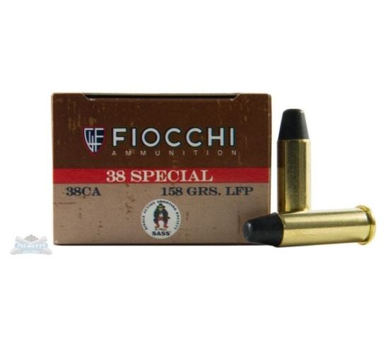 Fiocchi 38CA Cowboy Action  38 Special 158 gr Lead Flat Point 50 Per Box 10 UPC: 762344707525