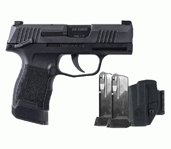 Sig Sauer P365-9-BXR3-MS 3.1″ Barrel X-RAY 3 Sights w/ Manual Safety 9mm + Holster + (3) 12 Round Mags