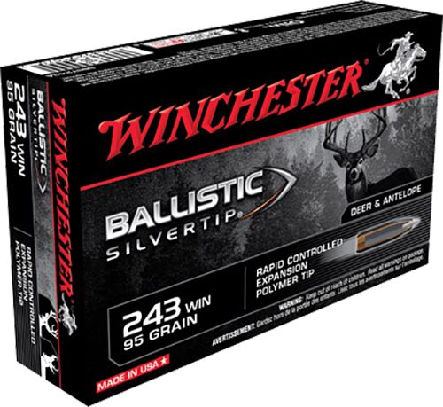 Winchester Ammo SBST243A Ballistic Silvertip 243 Win 95 gr Rapid Controlled Expansion Polymer Tip 20 Bx – Dirty Bird Industries