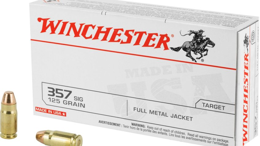 Winchester Ammunition USA, 357SIG 125 Grain Full Metal Jacket, 50 Round Box – Dirty Bird Industries