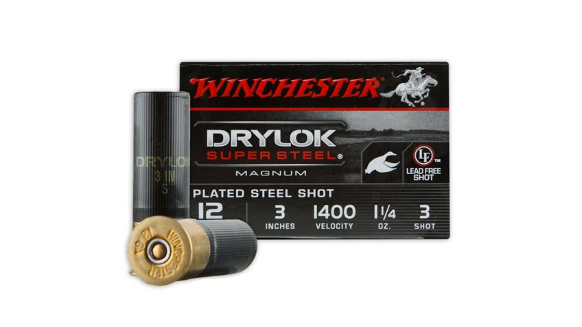 Winchester XSV1233 Drylock Super Steel Magnum 12 GA 3″ 1 1/4 oz #3 Shotgun Ammo – 25 shells – Dirty Bird Industries
