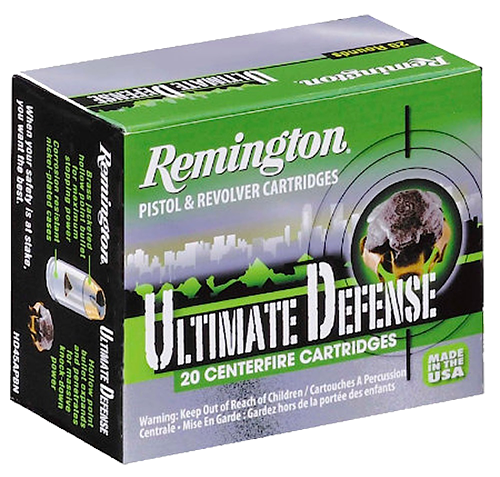 REMINGTON Ultimate Defense 380 ACP 102 Grain BJHP Ammo, 20 Round Box (HD380BN)