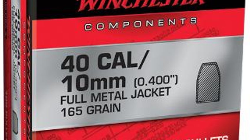 WINCHESTER AMMO Components 40 S&W 165Gr 100rd Full Metal Jacket Truncated Cone Bullets (WB40TC165X)