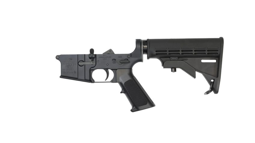 Bushmaster XM15-E2S Forged Complete AR15 Lower Receiver – Black | M4 Collapsible Stock
