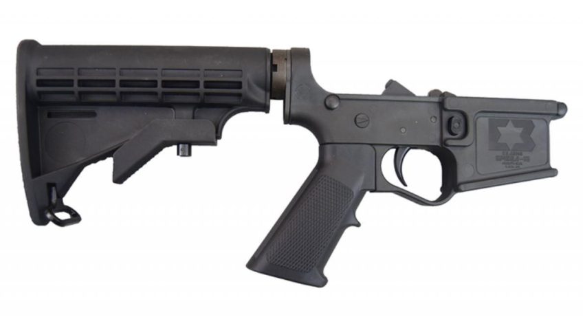 E3 Arms Omega-15 Polymer Complete AR15 Lower Receiver – Black | M4 Buttstock | Aluminum Buffer Tube | Gen II