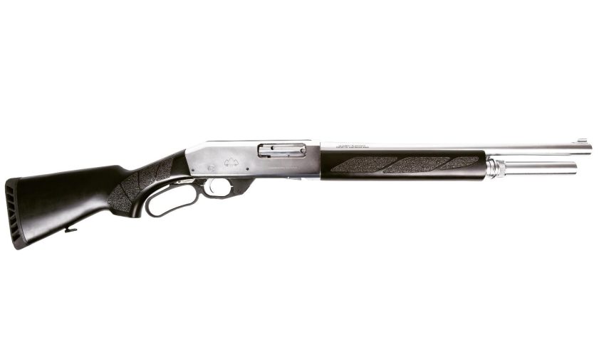 Black Aces Tactical Pro Series L Lever Action Shotgun – Silver | 12ga | 18.5" Barrel | Black Furniture