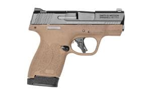 Smith & Wesson M&P Shield Plus Micro Compact W/ Thumb Safety 9mm 3.1″ 13 Round 10 Round Flat Dark Earth Black Slide Pistol