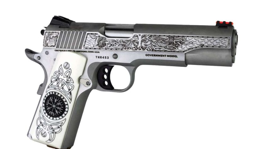 Colt 1911 Delta Elite Thor 10mm 5" 8rd Pistol, SS Engraved – O2020XE-THR