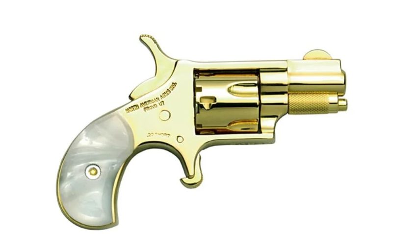 NORTH AMERICAN ARMS Golden Eagle .22 Short 1.13in 5rd 24k Gold Plated Revolver (NAA-22S-GE)