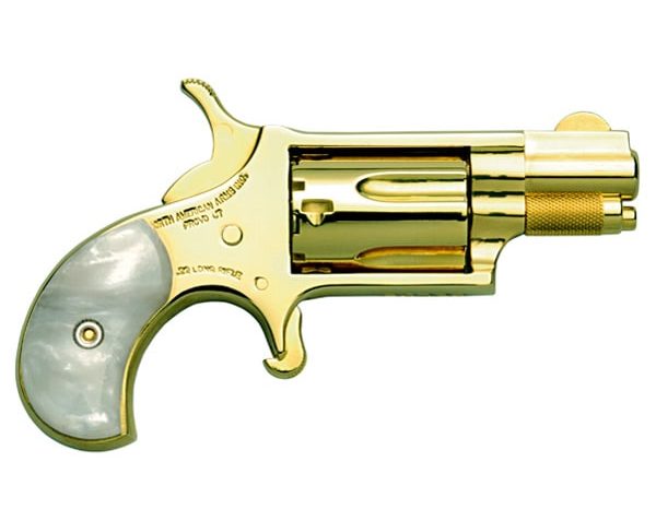 NORTH AMERICAN ARMS Golden Eagle .22 LR 1.13in 5rd 24k Gold Plated Revolver (NAA-22LR-GE)