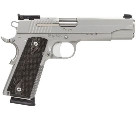 SIG SAUER 1911 Stainless Target 5in 45 ACP 8rd Pistol, CA Compliant (1911-45-S-TGT-CA)