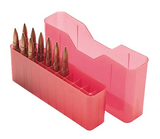 MTM 20 Round 223 Rem 204 Ruger 222 Rem Mag Clear Red Slip-Top Ammo Box (J-20-XS-29)