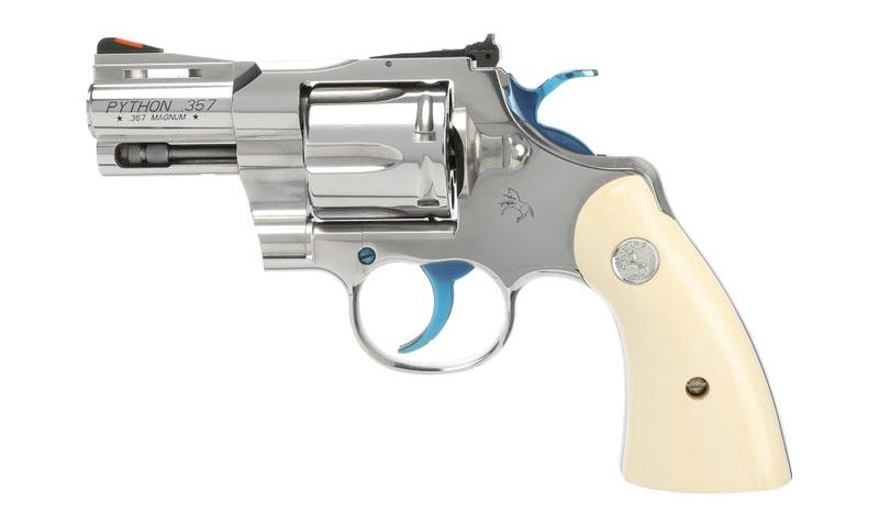 Colt Python .357 Magnum DA/SA Revolver – 2.5″ – Stainless/Blue PVD – 6rd