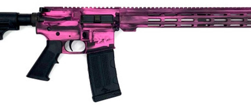 GREAT LAKES FIREARMS GL-15 RIA 223 WYLDE 16IN BBL ORC BATTLEWORN PRISON PINK/SS 30RD MAG