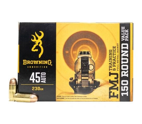 Browning Ammo 45 ACP 230 Grain FMJ Bulk Pack 150 Round Box