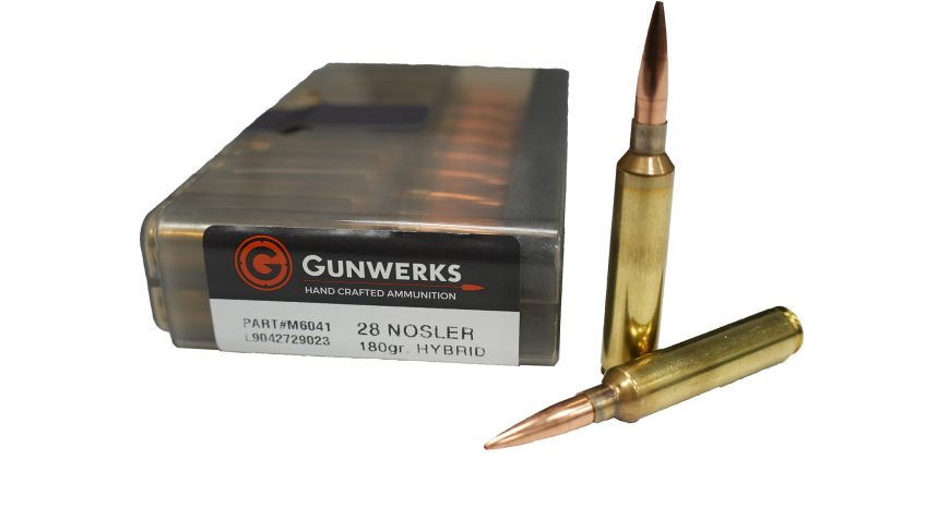 Gunwerks 28 Nosler 180 Grain Hybrid Rifle Ammo, 20 Rounds, AY-M6041