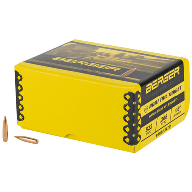Berger Bullets BT Target, .243 Diameter, 6MM/243 Winchester, 108 Grain, Boat Tail Hollow Point, 500 Count 24731