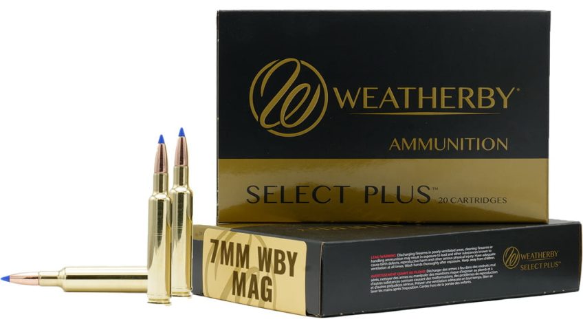 Weatherby Select Plus Rifle Ammunition 7mm Wby Mag 150 gr Scirocco 3225 fps 20/ct