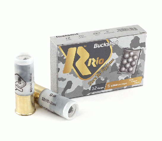 RIO Royal Buck Low Recoil 12ga 2-3/4in 9 Pellet #00 5/Box Ammo (R2984000866)