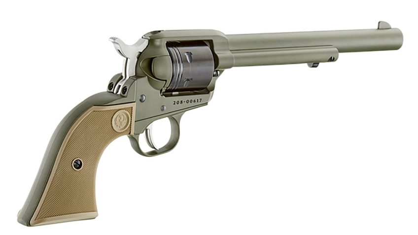 Ruger 02049 Wrangler 22 LR 6rd 6" Olive Drab 6 Shot Revolver