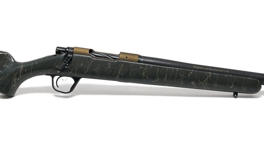 Christensen Arms USED Ridgeline .450 Bushmaster 20″ 1:16 BBZ GR w/ Black & Tan Webbing 801-06017-00 Store Display , Small Chips in Cerakote UA3099