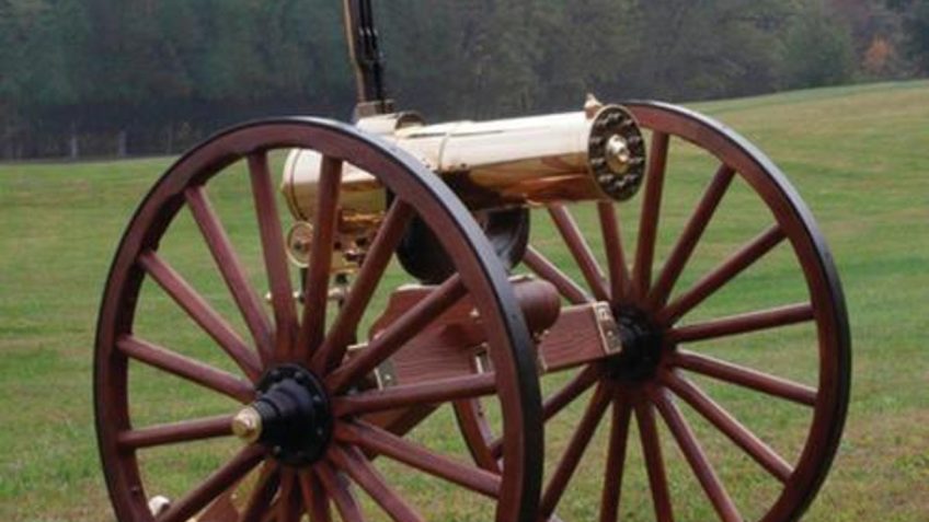 Colt Gatling Gun 1877 HS Bulldog 10 Barrel Carriage CGG1877HSCM –