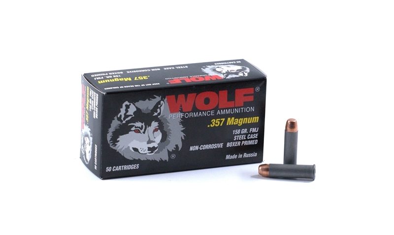 Wolf Performance Ammo 357Mag 158Gr Fmj Steel Case 357WFMJ 645611308659