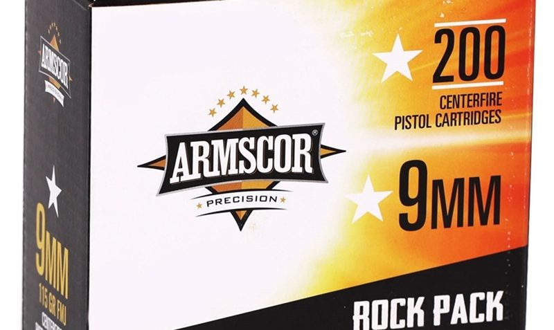 Armscor 9Mm Pistol Ammo – 115 Grain Full Metal Jacket Rock Pack 50044