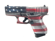 Glock Ui4350204ckusa G43 Subcompact 9Mm Luger 3.39" 6+1 American Flag Cerakote American Flag Polymer Grip