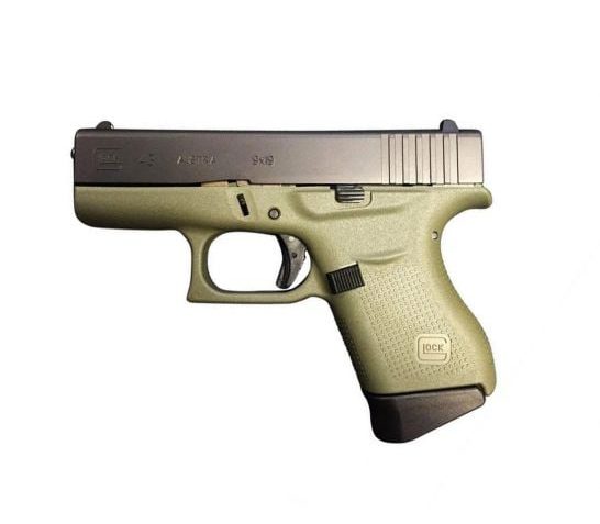 Glock G43 9mm, 3.41" Barrel, Battlefield Green Frame, 6rd