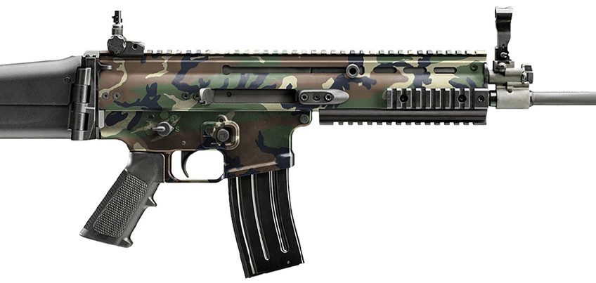 FN 3810169901 SCAR 16S 5.56x45mm NATO Woodland Camo Rifle