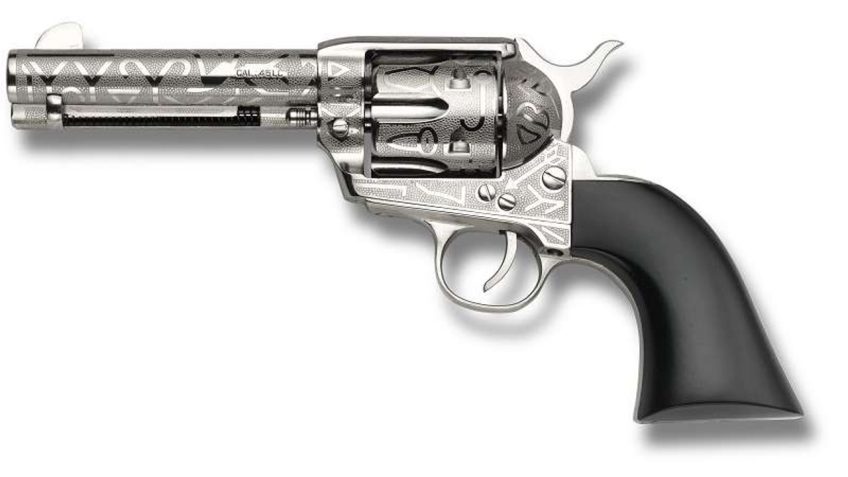 Pietta Great Western II The Hands of God 45 (Long) Colt 4.75in Blued Revolver – 6 Rounds