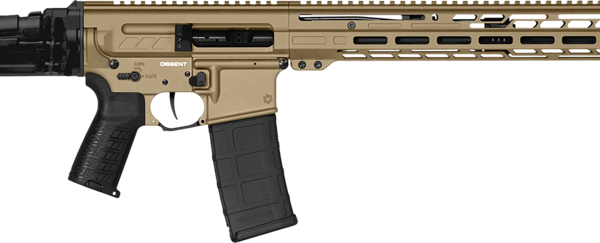 CMMG Dissent Br4 6mm ARC 10+1rd 16.1″ Magpul SGA Stock Zeroed Drop-In Single Stage Trigger Coyote Tan Rifle