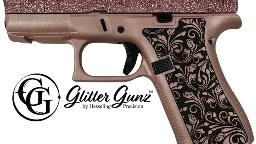 GLOCK 43X MOS 9MM 3.41 GLITTER GUNZ ROSE GOLD