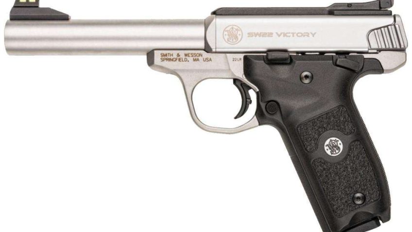 Smith & Wesson Sw22 Victory Handgun .22 LR 10Rd Magazines (2) 5.5" Barrel Silver With Black Grip Used 108490U 022188869866