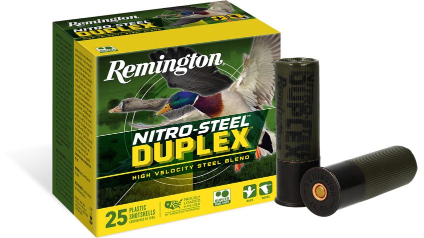 Remington Nitro Steel Duplex 12 Gauge BBx2 3in Shotgun Ammo, Steel 1450 FPS, 25 Rounds, R20323-25RD