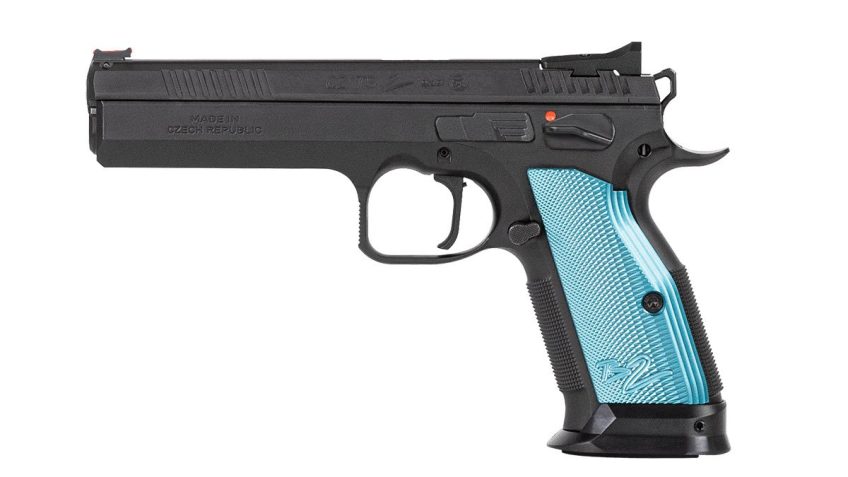 CZ 75 TS2 Black / Blue 9mm 5.2″ Barrel 10-Rounds