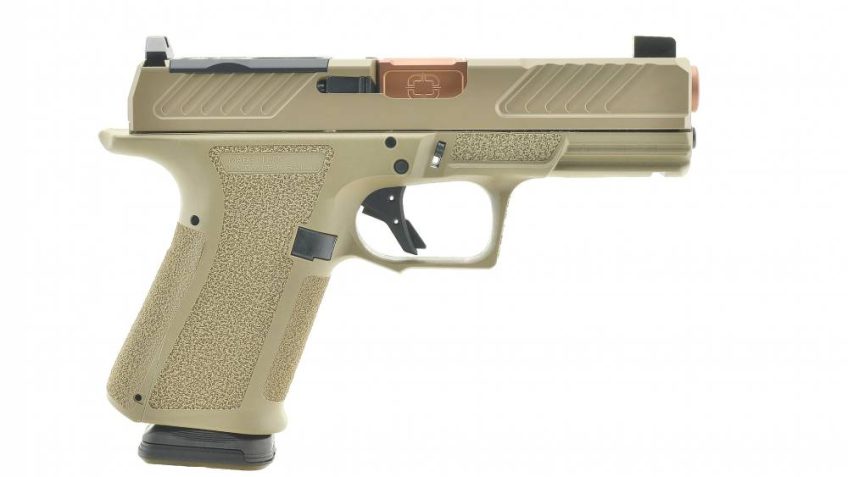 Shadow Systems MR920 Combat Slide Optic Pistol 9mm 4 in FDE Frame Unthreaded Barrel Bronze 15 rd.