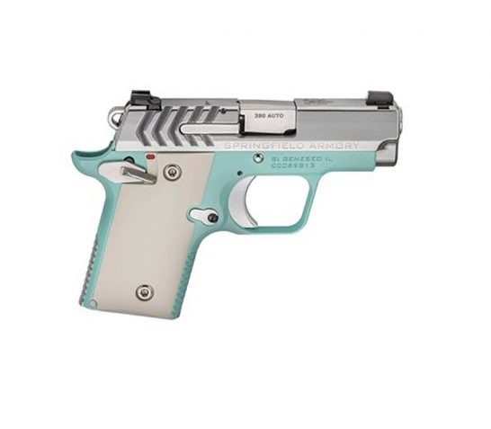 Springfield 911 380Acp 2.7''Bbl 6Rd Tiffany Blue/Ss PG9109VBS 706397925918