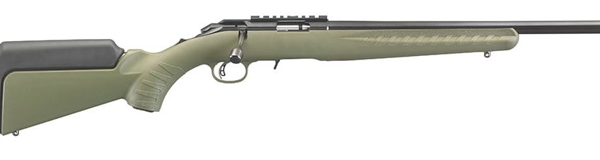 Ruger 8336 American Rimfire  17 Hmr 9+1 18" Threaded Target Profile, Blued Barrel/Rec, Exclusive OD Green Synthetic Stock, Adjustable Ruger Marksman Trigger