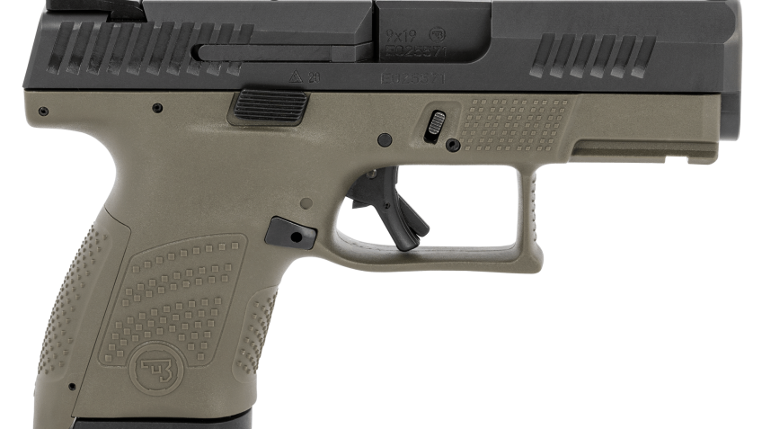 CZ P-10 S Pistol 9 MM 3.5 in. OD Green 10+1 rd. Fixed Sights 01565