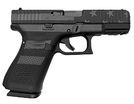 Glock Glock Glock 19 Gen 5, 9Mm, 4.02" Barrel, Black Stealth Flag, (3) 15-Rd, Ivs Exclusive PA195S204-STEALTH