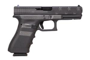 Glock Glock Glock 17 Gen 3, 9Mm, 4.49" Barrel, Black Stealth Flag, (2) 17-Rd, Ivs Exclusive PI1750204-STEALTH