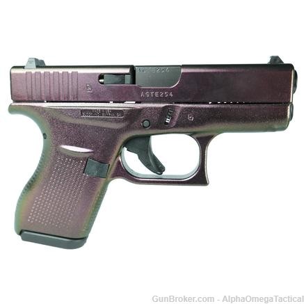 Glock 42 Custom "Shimmering Razorback" Subcompact Handgun .380 Acp 6Rd Magazines (2) 3.2" Barrel Usa UI4250201RB