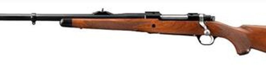 Ruger 47121 Hawkeye African 375 Ruger 3+1 23″ American Walnut Satin Blued Left Hand